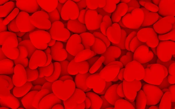 Mass of red hearts. — Stock Photo, Image