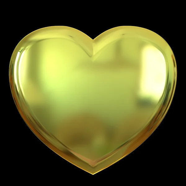 Corazón dorado brillante . —  Fotos de Stock