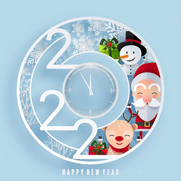 2022 Щасливий Новорічний Різдвяний Шаблон Дизайну Логотип Дизайн Вітальних Листівок — стоковий вектор