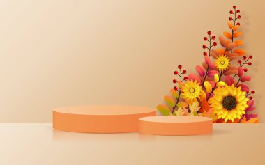 3d podium background products with geometric form