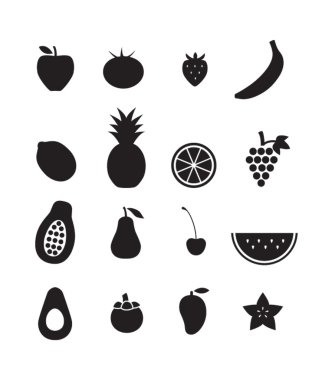 Meyve vector Icons set