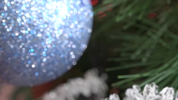 Primer plano del árbol de X-mas — Vídeo de stock