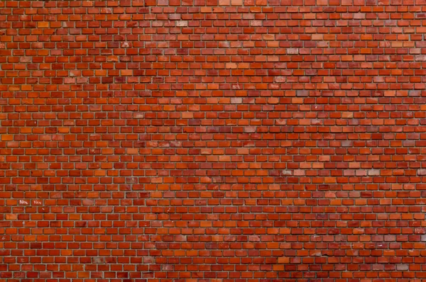 Old red brick wall background with copy space — Stock Photo, Image