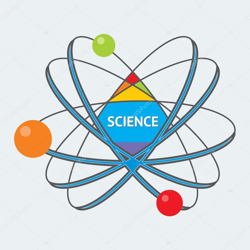 Vector abstract science symbol,  logo science word