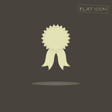 Düz simgesi ışık Ödülü ettiğinizi koyu arka plan, kazananlar, vektör