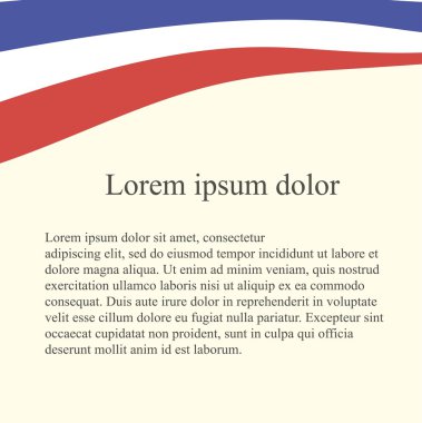 Hollanda bayrağı arka plan. Kırmızı, beyaz, mavi bayrak ışık üzerinde pembe arka plan, gri Lorem Ipsum, vektör