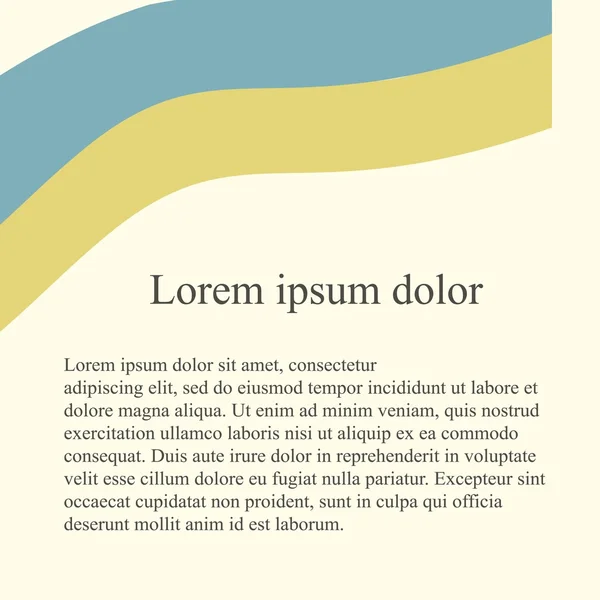 Oekraïne vlag achtergrond. Gele, blauwe vlag op licht roze achtergrond, grijze Lorem ipsum, vector — Stockvector