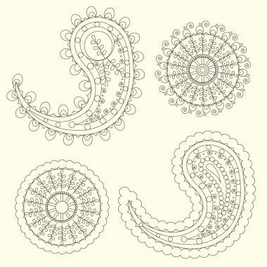 Kumaşlar, sofra, duvar kağıdı, izole tasarımı için şirin Paisley desen (Türk salatalık), vektör