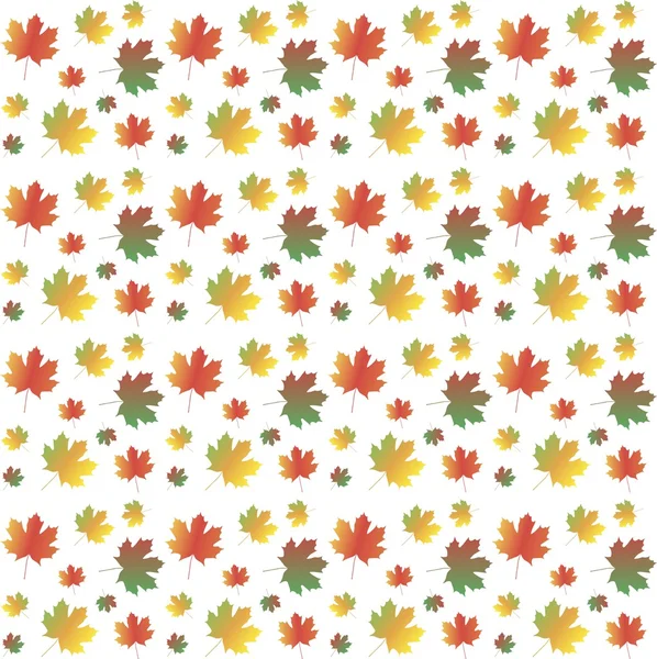 Barevné maple leafs pozadí na bílou, podzim, vektorové ilustrace — Stockový vektor