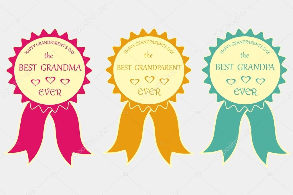 Bright awards signifies The best grandma, The best grandpa, The best