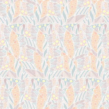 Süslü, pürüzsüz desen. Turuncu, mavi, sarı tasarım öğesi ağ için, baskı için, kumaş baskısı için