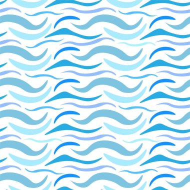 Mavi dalga pürüzsüz desenli sanat tasarımı web için stok vektör çizimi, ya da baskı, kumaş baskısı için