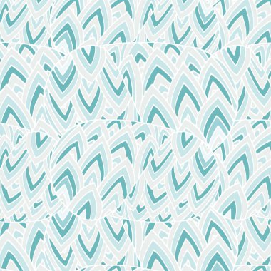 Mavi soyut dalga kusursuz desensiz sanat tasarımı web, baskı ve kumaş baskısı için stok vektör çizimi