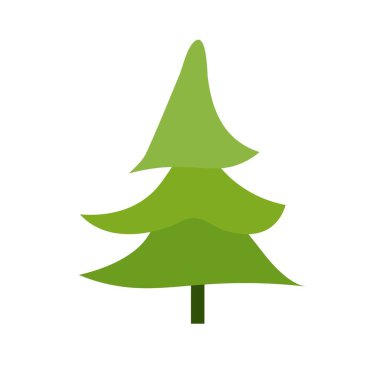 Firavun ağacı. Çizgi film yeşil ağaç 3d sanat tasarımı ögesi ağ için izole edilmiş, yazdırma