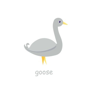 Kaz çiftliği kuş tasarımı elementleri stok vektör illüstrasyonu