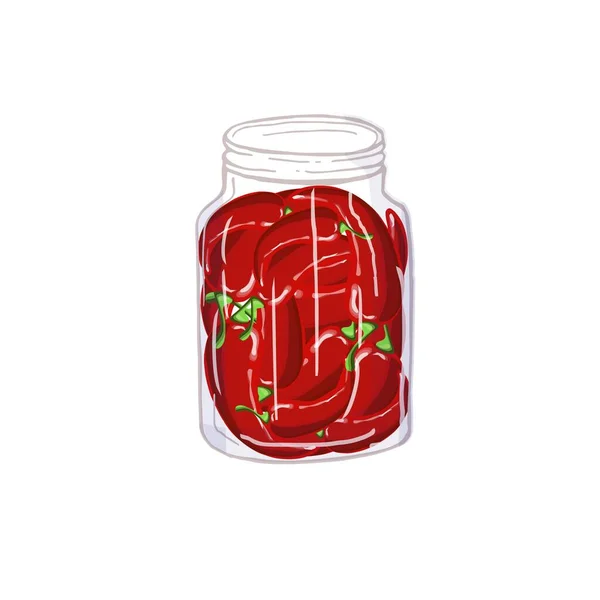 Κόκκινη Καυτερή Πιπεριά Τσίλι Βάζο Απόθεμα Διανυσματικό Αντικείμενο Απομονωμένο Απόθεμα — Διανυσματικό Αρχείο