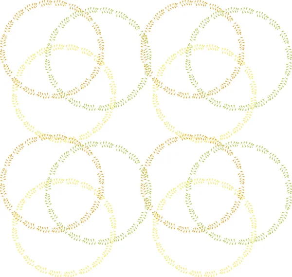 Textura floral sin costuras. Patrón de naranja, amarillo, círculos verdes — Vector de stock
