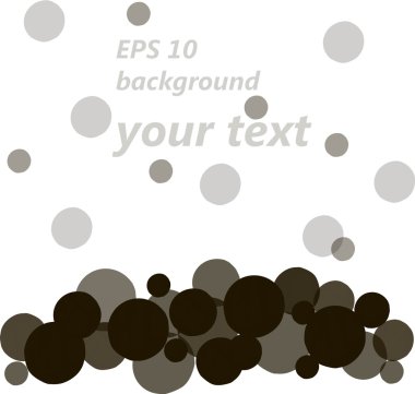 Black, grey balls below on a white background, hand draw, design element