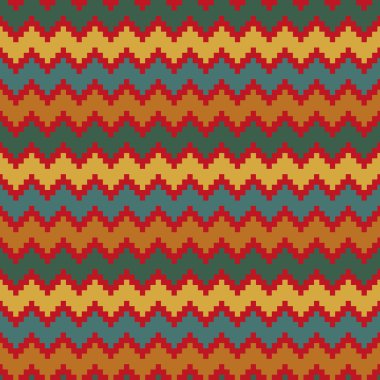 Bright vintage seamless zigzag pattern