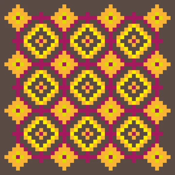 Bright stitching pattern on a brown background — Stockvector