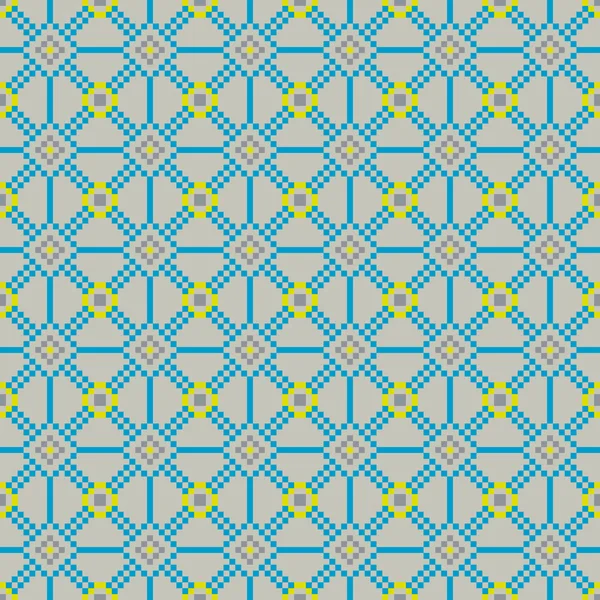Seamless stitching pattern in cool colors — ストックベクタ