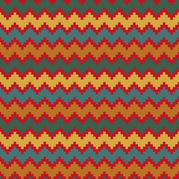 Bright vintage seamless zigzag pattern — Stockvector