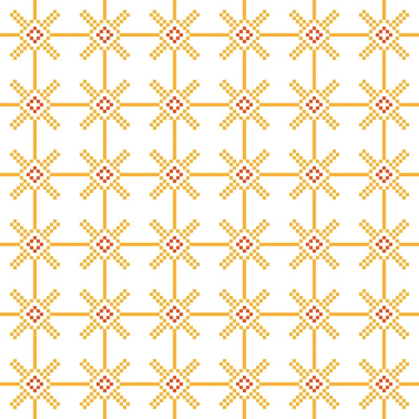 Eenvoudig naadloze stiksels patroon op een witte achtergrond — Stockvector