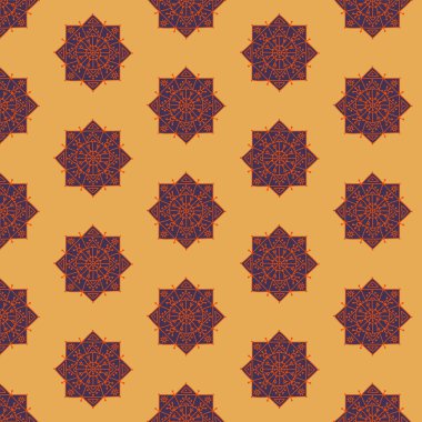 Kum bir arka plan üzerinde etnik rozet ile Seamless Modeli