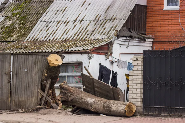 Verbrijzeld welke huis — Stockfoto