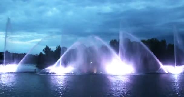 Arroyo fuente en el río — Vídeo de stock