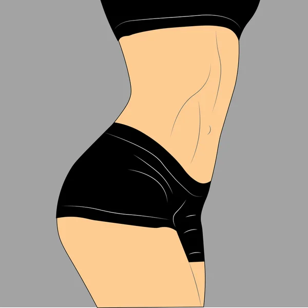 女人健身身体 — 图库矢量图片