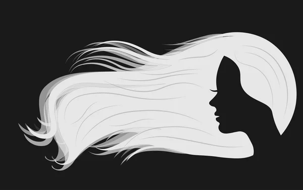 Bosquejo de mujer Silhouette — Archivo Imágenes Vectoriales