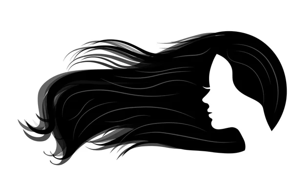 Bosquejo de mujer Silhouette — Vector de stock