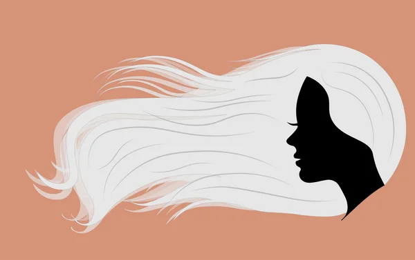 Bosquejo de mujer Silhouette — Vector de stock