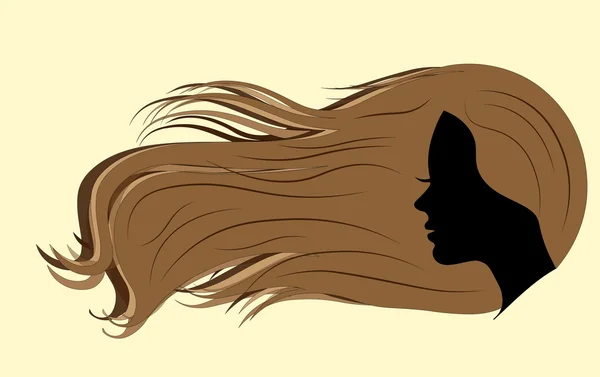 Bosquejo de mujer Silhouette — Vector de stock