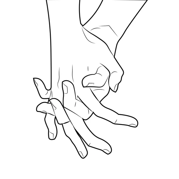 Руки влюбленных — стоковый вектор