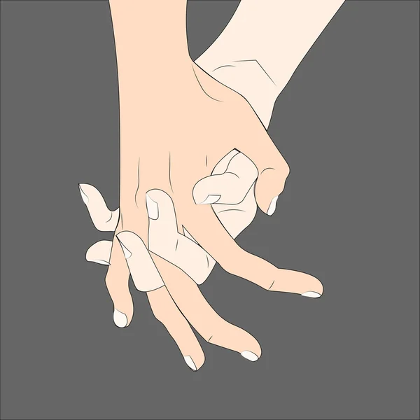 Les mains des amants — Image vectorielle