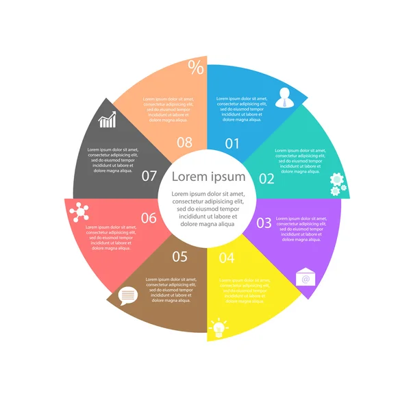 Infographic design template and marketing icons — Stock Vector