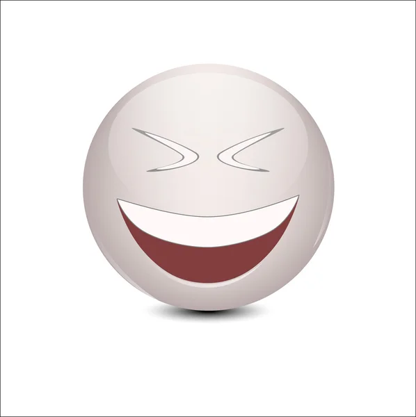 Sonrisa gris emoción. Ilustración vectorial — Archivo Imágenes Vectoriales