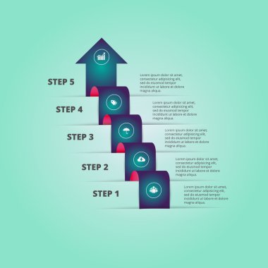 Infographic tasarım şablonu ve pazarlama simgeler, iş kavramı birkaç seçenekleri, parçalar, adımları veya işlemleri ile.