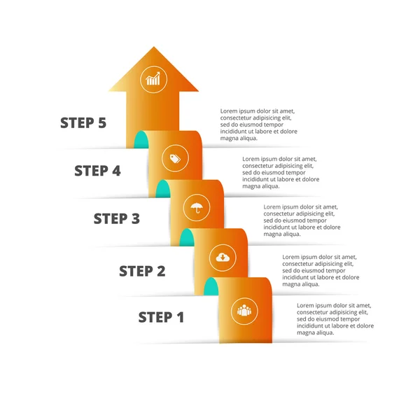 Plantilla de diseño infográfico e iconos de marketing, Concepto de negocio con pocas opciones, piezas, pasos o procesos . — Vector de stock