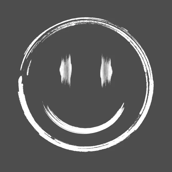 Emozione smiley pennello dipinto.Illustrazione vettoriale . — Vettoriale Stock