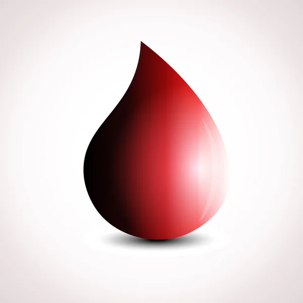 Une goutte de sang. Illustration vectorielle . — Image vectorielle