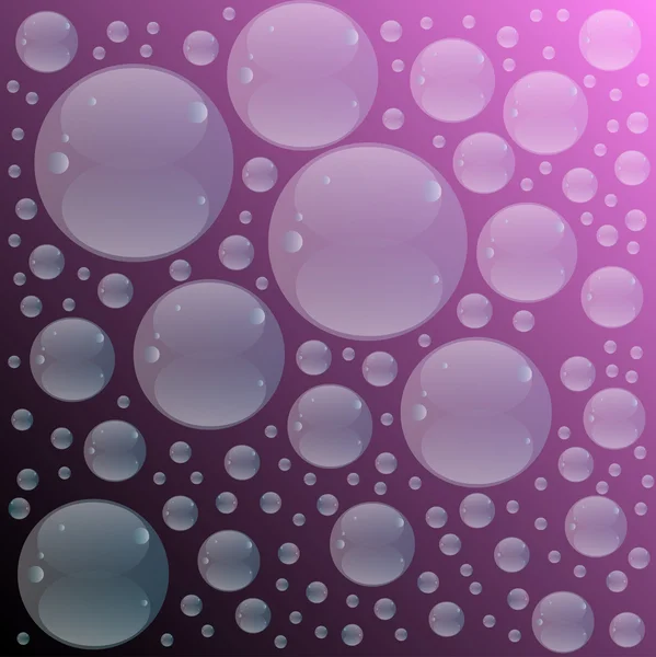 Burbujas de jabón sobre un fondo colorido. Ilustración vectorial — Archivo Imágenes Vectoriales