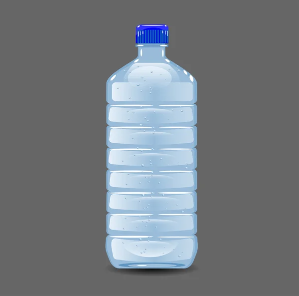 Botella vectorial con agua azul limpia — Vector de stock