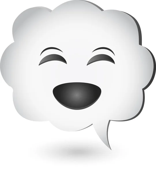 Happy Cloud Smile. Illustrazione vettoriale Isolata su bianco — Vettoriale Stock