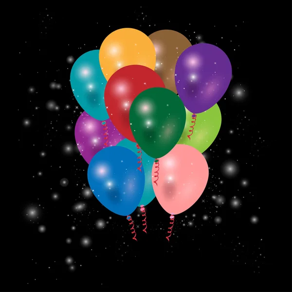 Воздушные шары для празднования. Векторная иллюстрация . — стоковый вектор