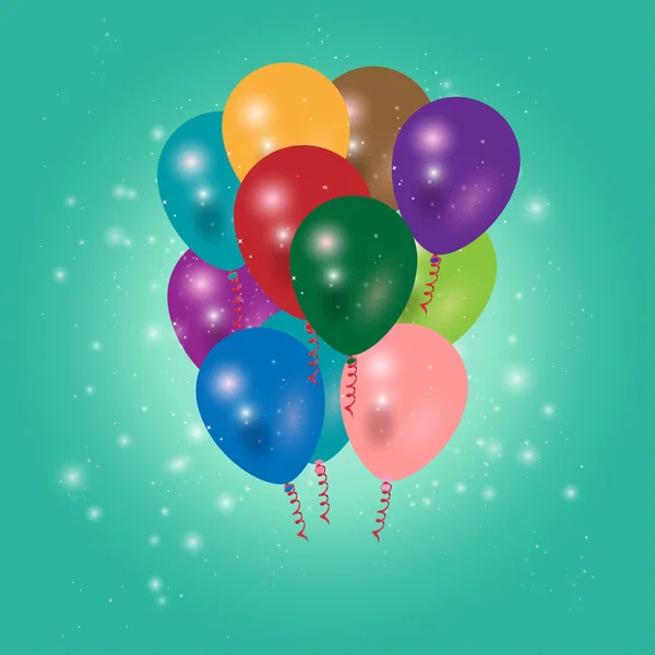 Воздушные шары для празднования. Векторная иллюстрация . — стоковый вектор