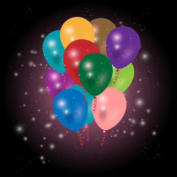 Balões para celebrar. Ilustração vetorial . — Vetor de Stock