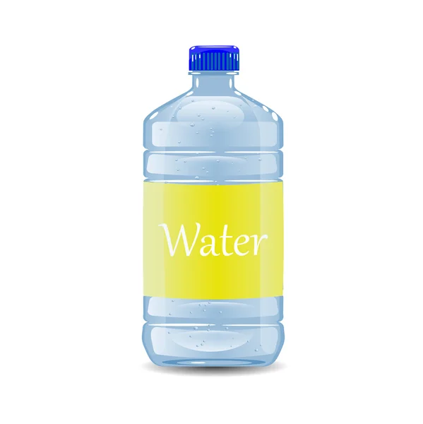 Botella vectorial con agua azul limpia — Vector de stock